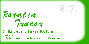 rozalia tancsa business card